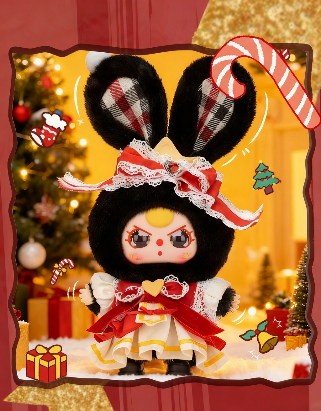 Baby Three Merry Christmas Fluffy Plush Blind Box PB10180