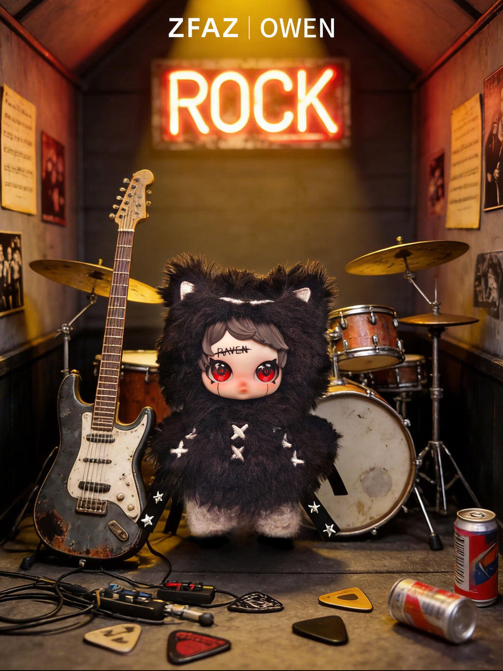 OWEN Rock Star Series Fluffy Plush Blind Box PB11080