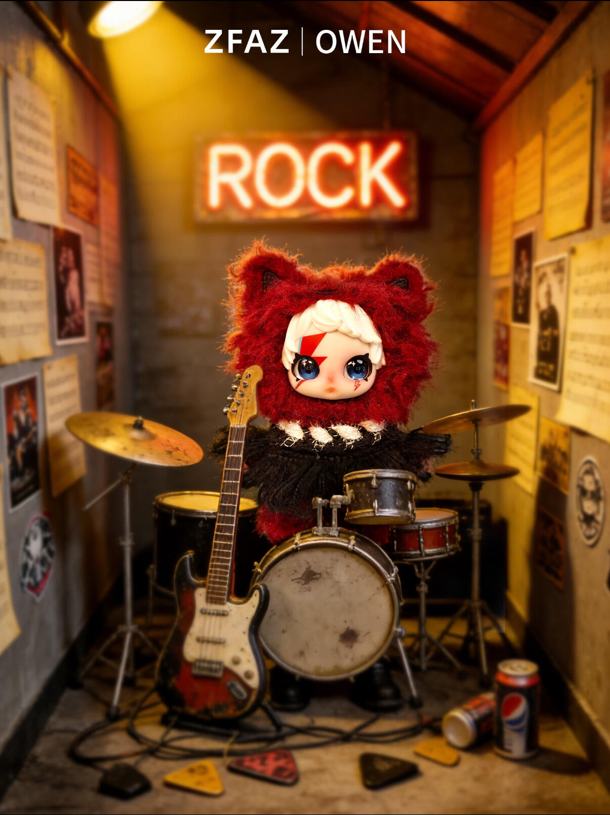 OWEN Rock Star Series Fluffy Plush Blind Box PB11080