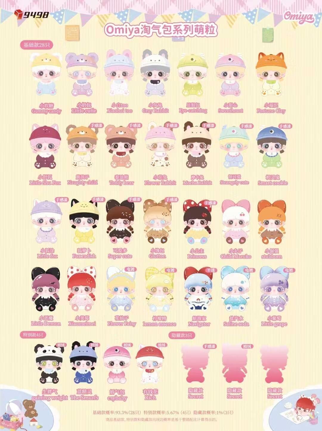 Omiya Naughty Baby Mini Bean Vinyl Blind Box PB11190