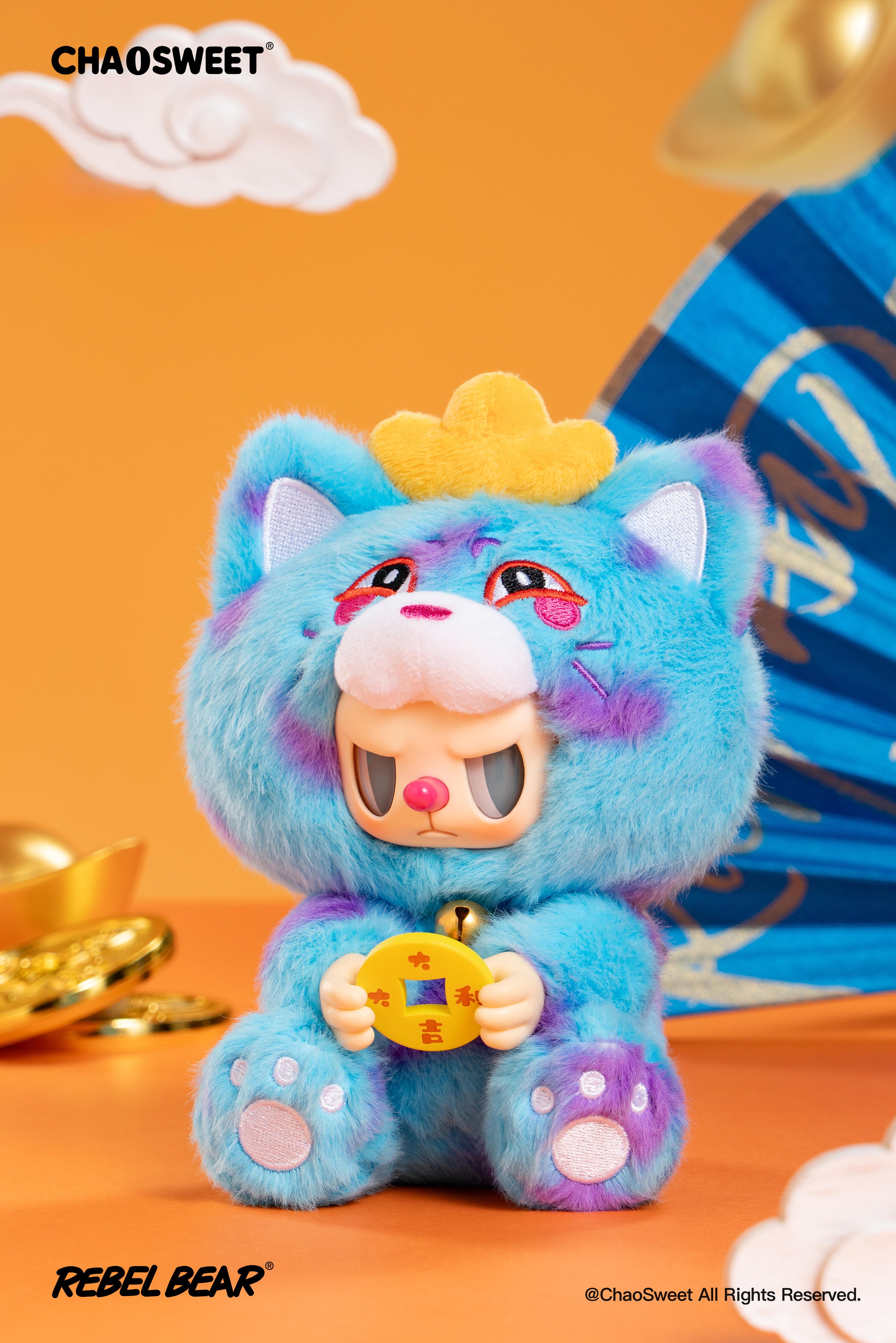 Rebel Bear Lucky Fortune Cat Plush Blind Box PB11460