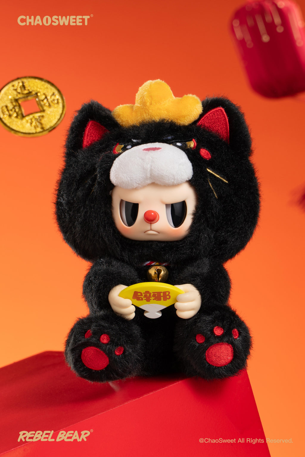 Rebel Bear Lucky Fortune Cat Plush Blind Box PB11460