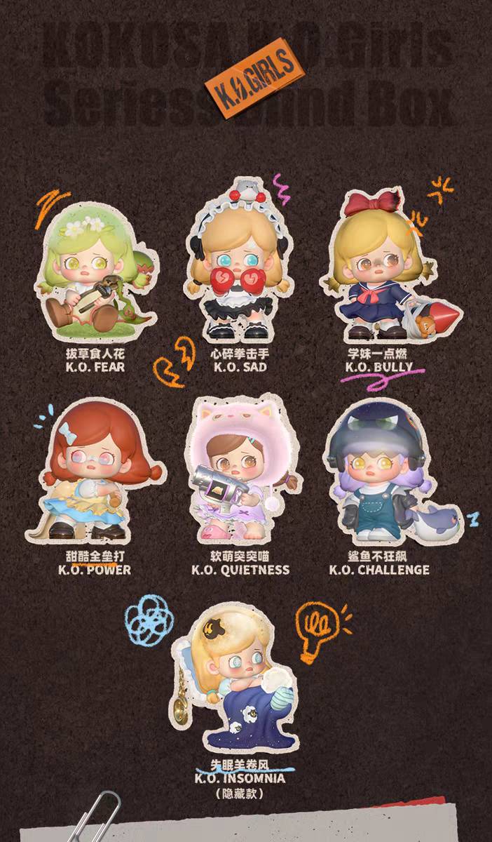 KOKOSA K.O. Girls Rebellious Cute Girl Blind Box PB11420