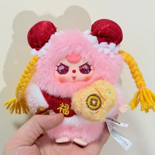 Baby Three Red Packets Please Chinese New Year Fluffy Plush Blind Box PB10870