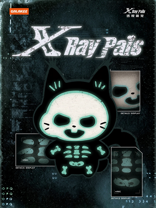 [HALLOWEEN] X-Ray Pals Blind Box Plush | Glow In The Dark Skeleton Cute Pet Collectible Figure, 6 Regular + 1 Secret Hidden Chase