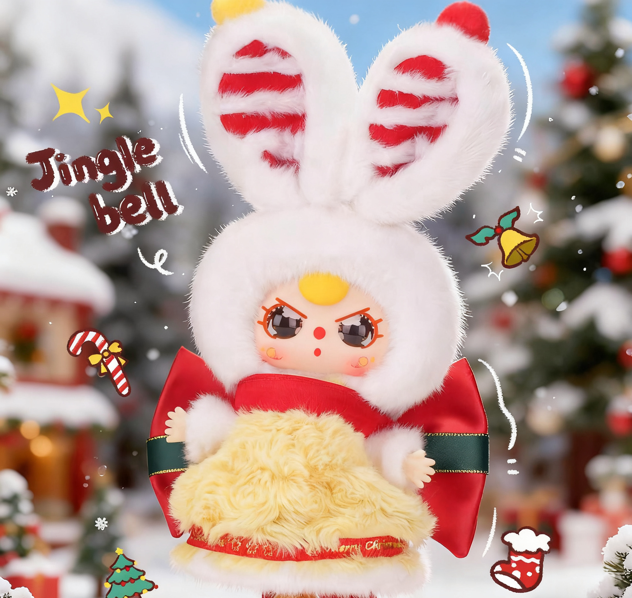 Baby Three Merry Christmas Fluffy Plush Blind Box PB10180
