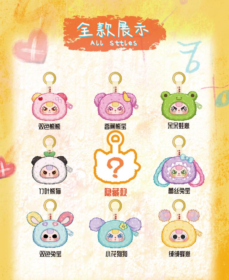 Baby Three Plush Storage Pouches Blind Box PB10071