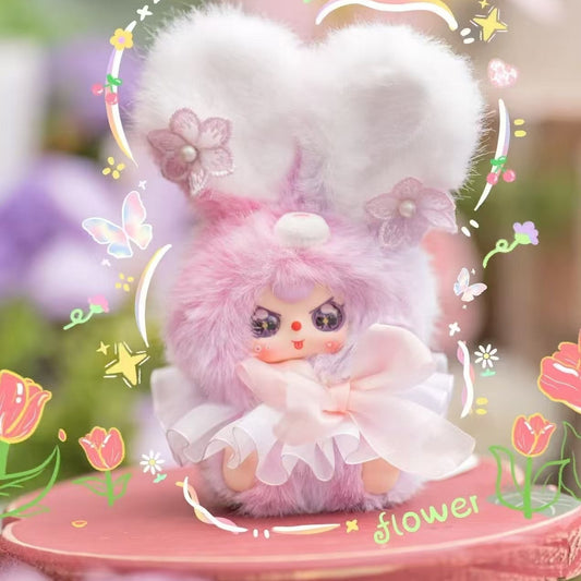 Baby Three Flower Fairy Fluffy Lop-Eared Rabbit Plush Blind Box PB10820