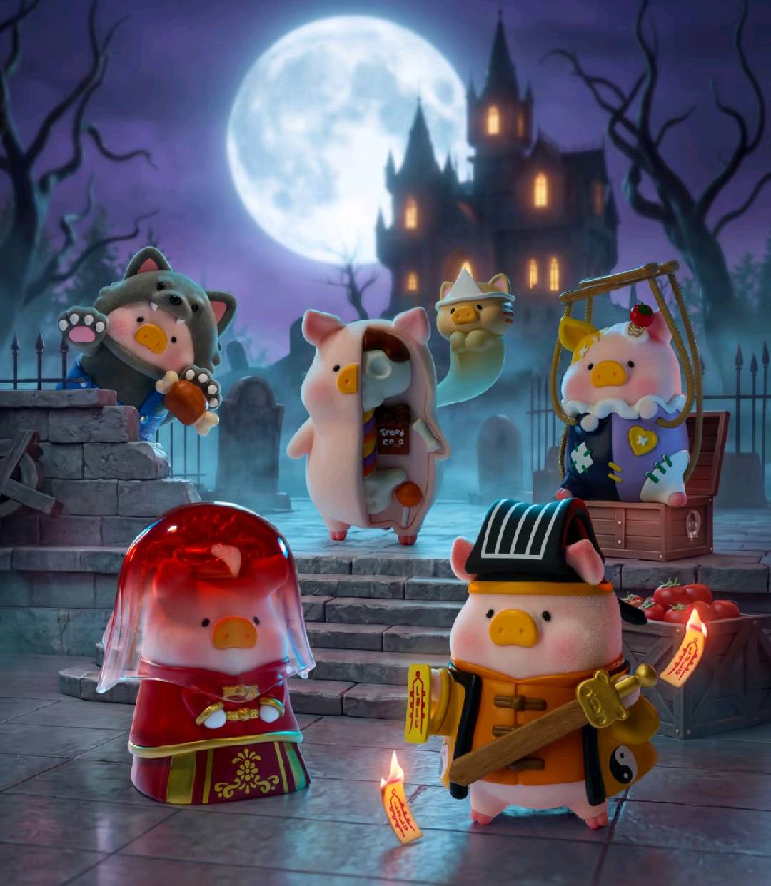 LuLu the Pig "Surprise-Filled Jar" Series Figurines