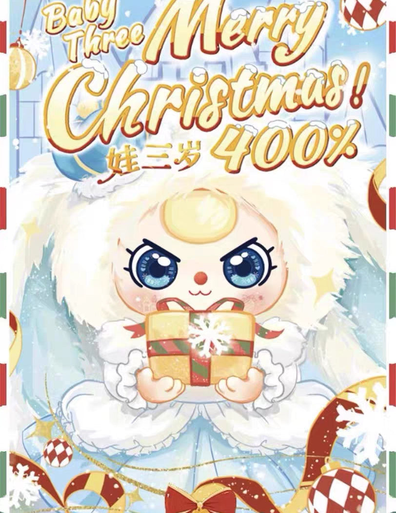 Baby Three Christmas Series 2 400% Oversized Fluffy Plush Blind Box PH10500
